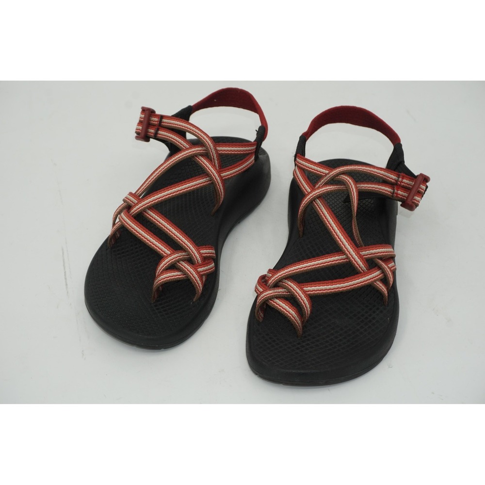Chaco Sandals Women's Size 7 Black Red Strappy Nylon Adjustable‎ Hiking Shoes